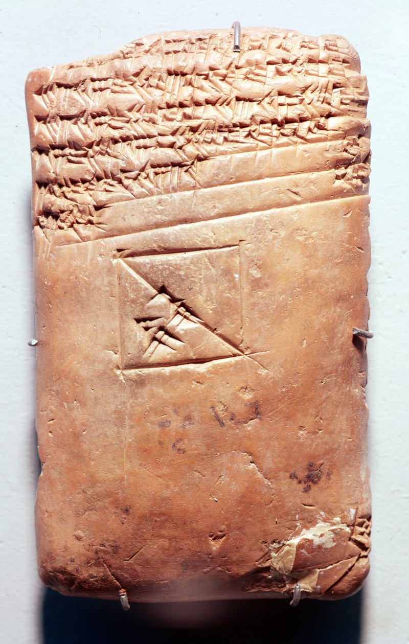 Tablet com escrita cuneiforme, c.1830-1530 aC (argila) de Babylonian