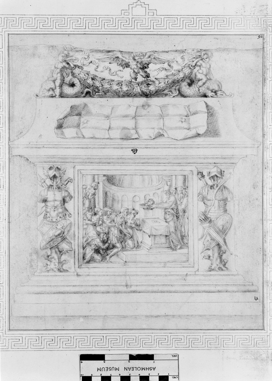 Decoração de um caixão, c.1535 de Baccio Bandinelli