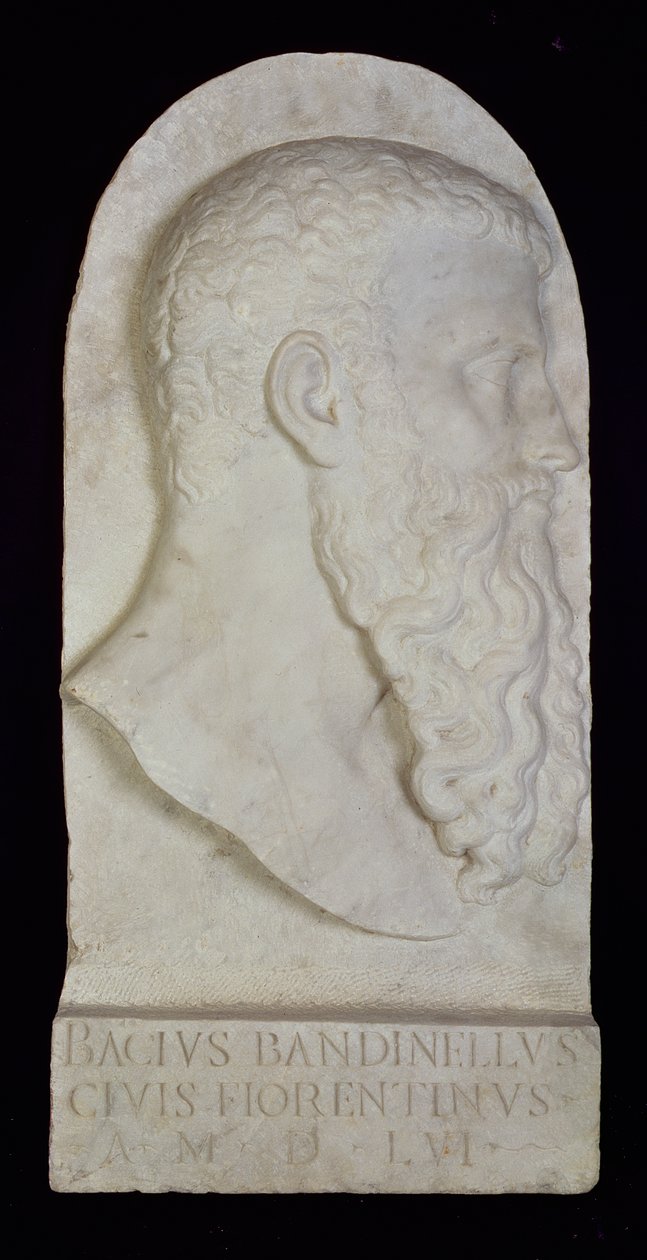 Auto-retrato, 1556 (mármore) de Baccio Bandinelli