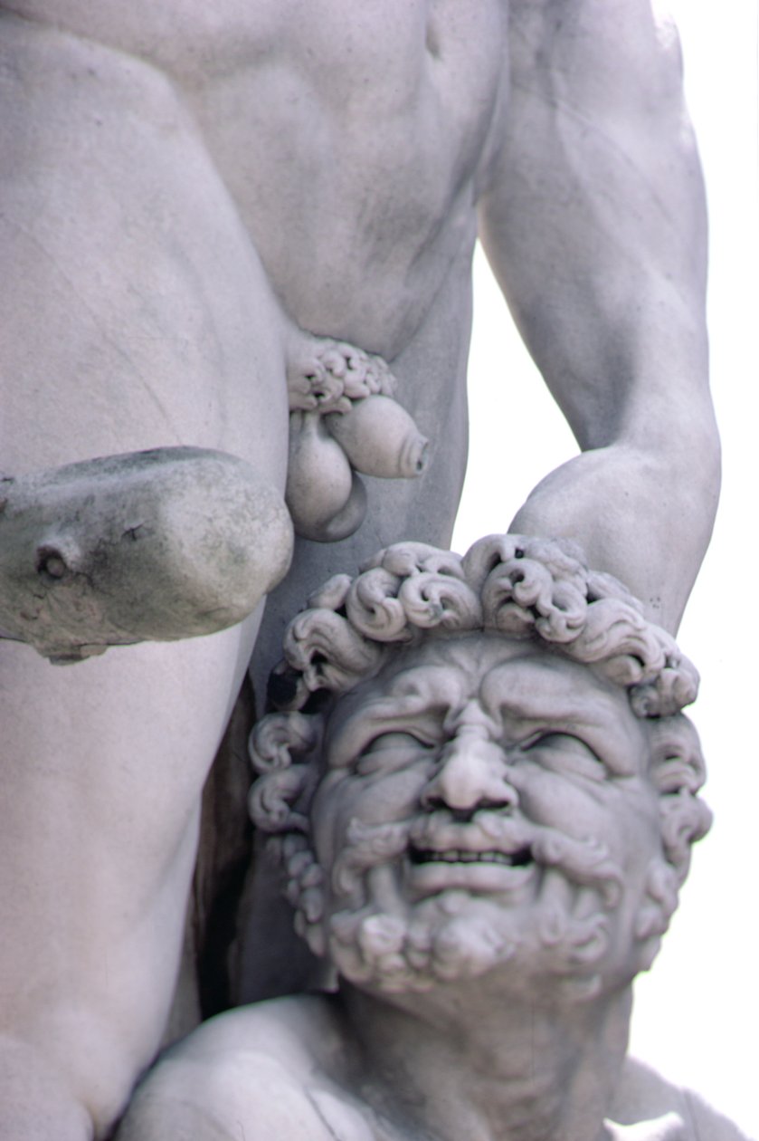 Detalhe da estátua de Hércules e Caco, 1534 de Baccio Bandinelli