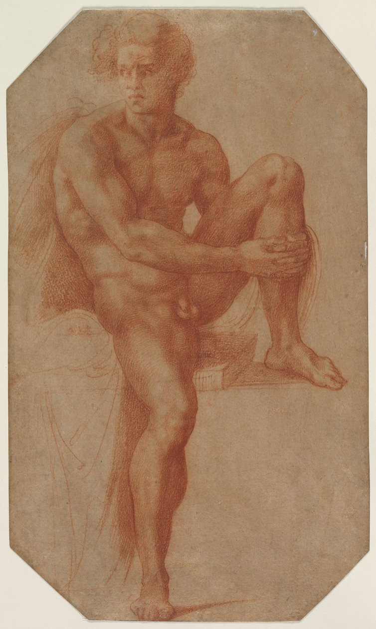 Nu Masculino Sentado, c. 1516-1520. de Baccio Bandinelli