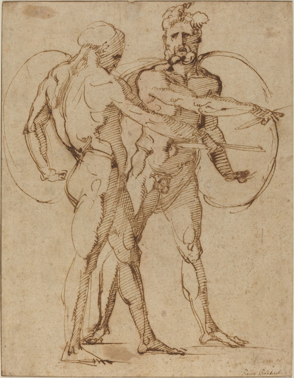 Dois nus masculinos de Baccio Bandinelli