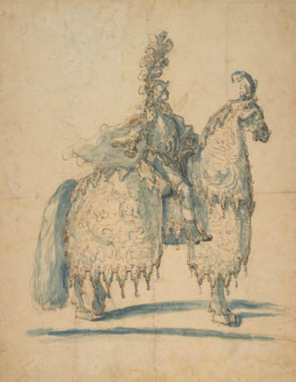 Cavaleiro em traje de festival de Baccio del Bianco