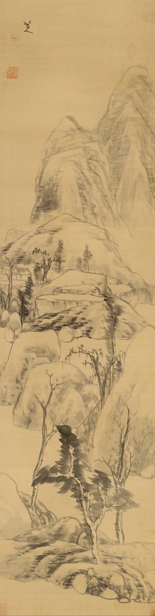 Paisagem no estilo de Huang Gongwang, (1269-1354) de Bada Shanren