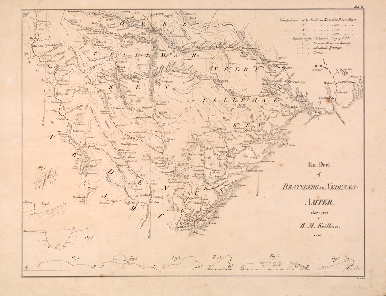 Parte do condado de Bratsberg e Nedenæs de Baltazar Mathias Keilhau