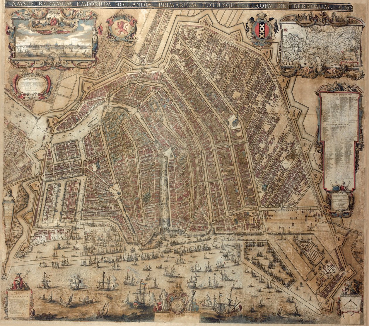 Mapa, de, amsterdão de Balthasar Florisz. van Berckenrode