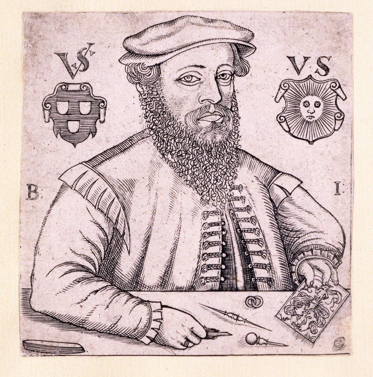 Retrato de Virgil Solis, pub. Nuremberg 1562 de Balthasar Jenichen