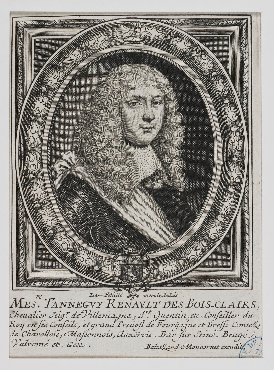 Cópia do retrato de Tenneguy Renault des Bois-Clairs por Moncornet de Balthazar Moncornet