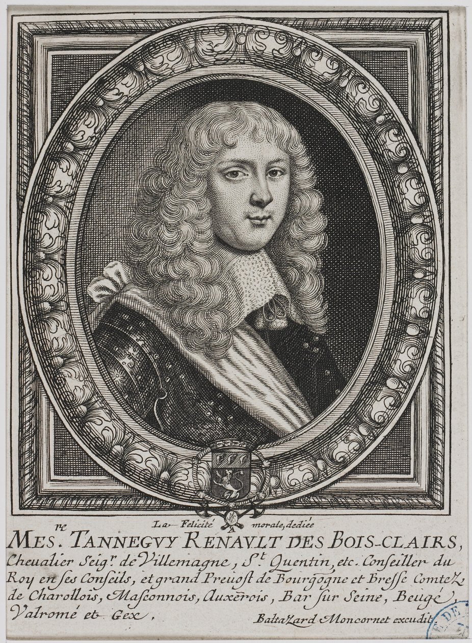 Retrato de Tanneguy Regnault des Boisclairs por Balthasar Montcornet de Balthazar Moncornet