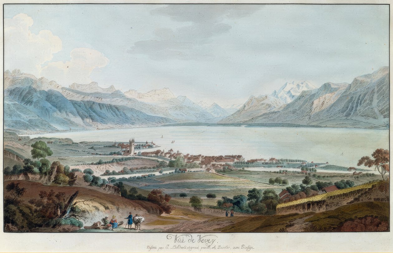 Vista de Vevey de Balthasar Anton Dunker