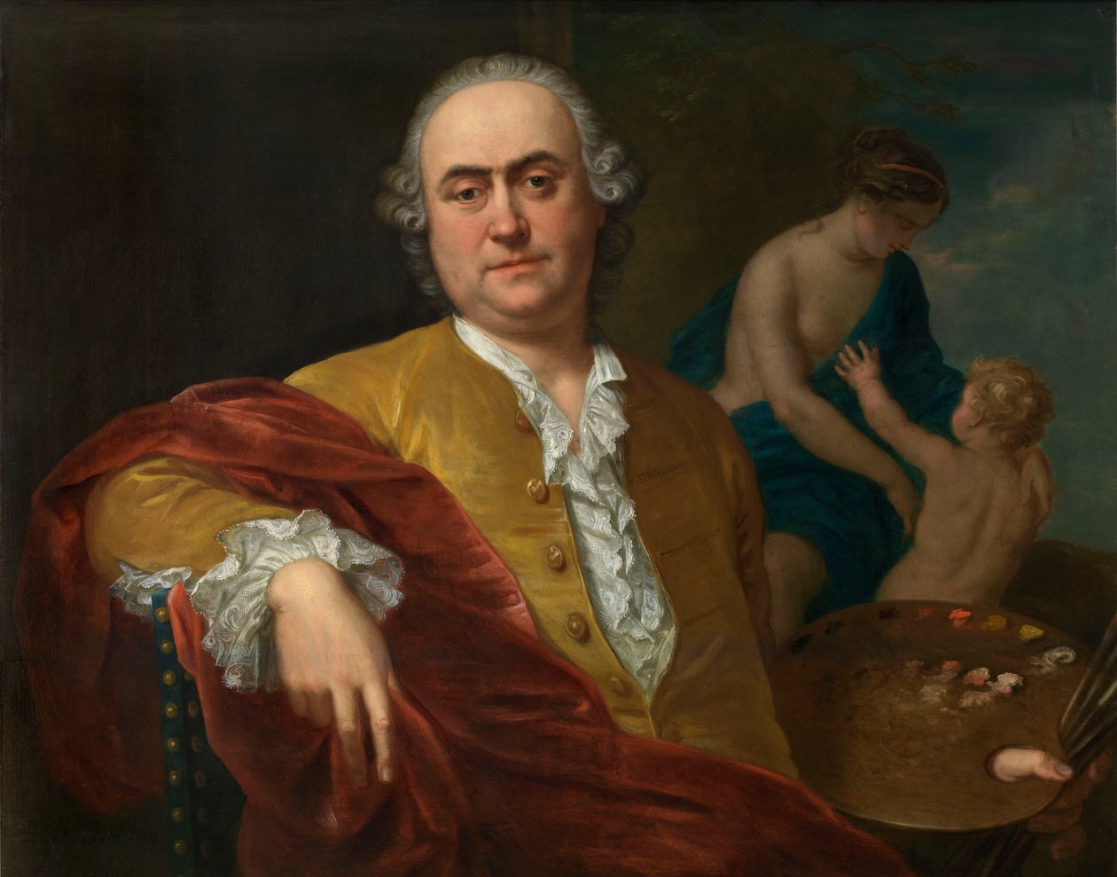 Auto-retrato (óleo sobre tela) de Balthasar Beschey