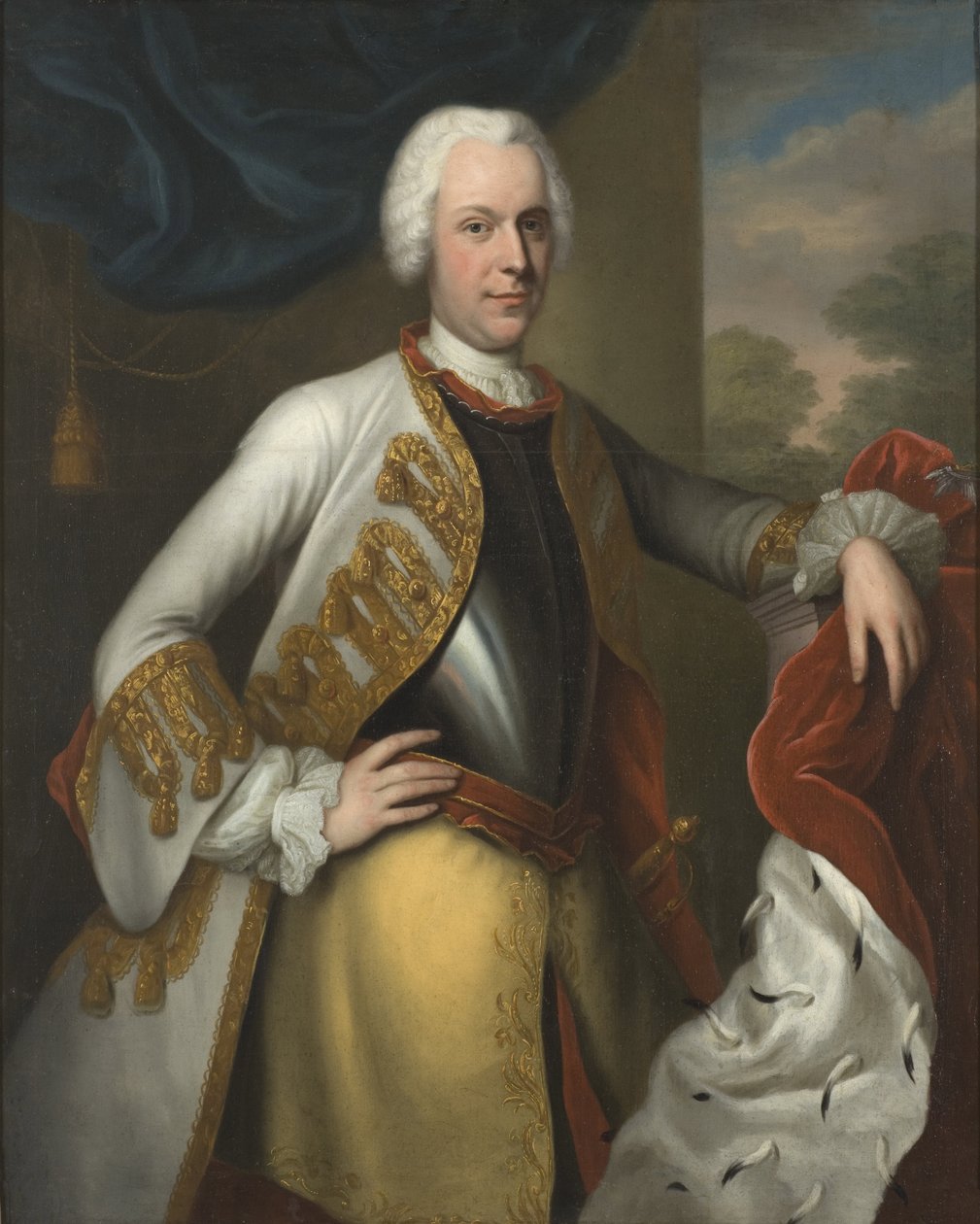 Adolphe Frederic de Suede - Retrato de Adolph Frederick (1710-1771), Rei da Suécia, por Denner, Balthasar (1685-1749). Óleo sobre tela. Tamanho: 120x100 cm. Museu Nacional de Estocolmo de Balthasar Denner