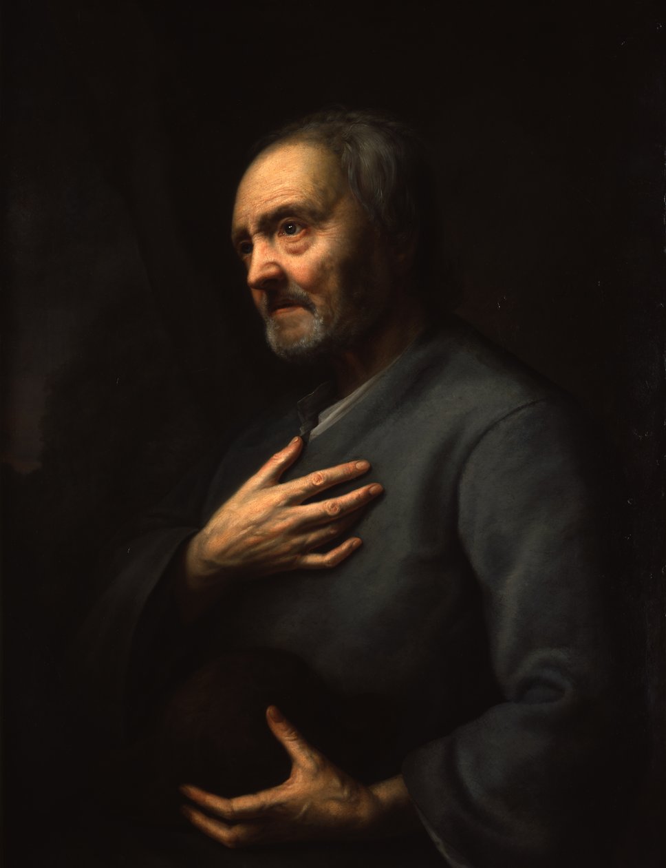 Retrato de um homem idoso de Balthasar Denner