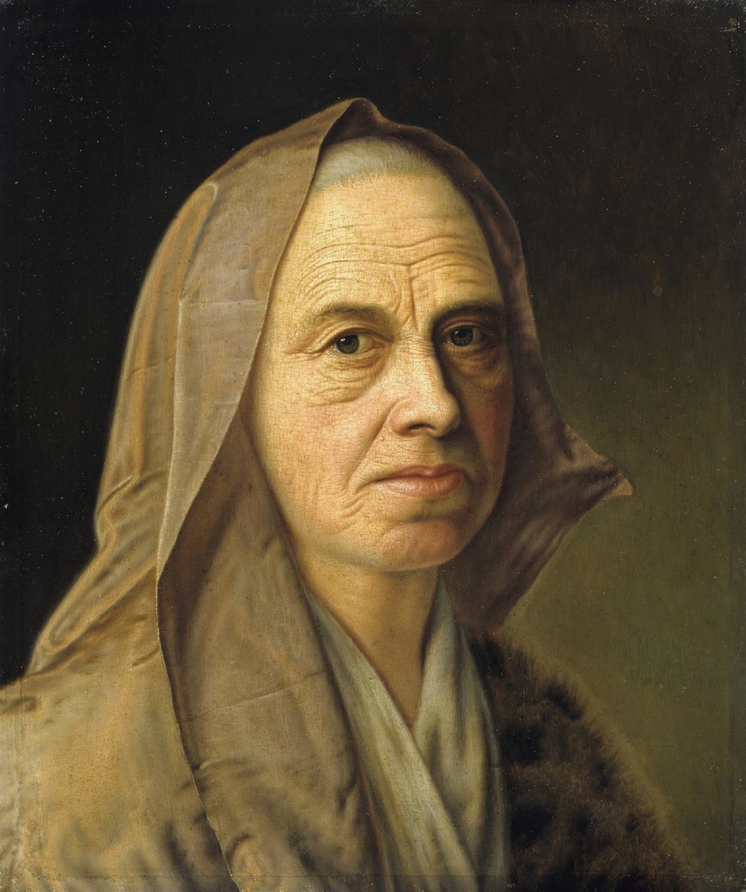Denner, Balthasar - Estudo de uma mulher idosa - Hamburger Kunsthalle de Balthasar Denner