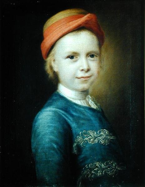 Retrato de um menino, 1741 de Balthasar Denner