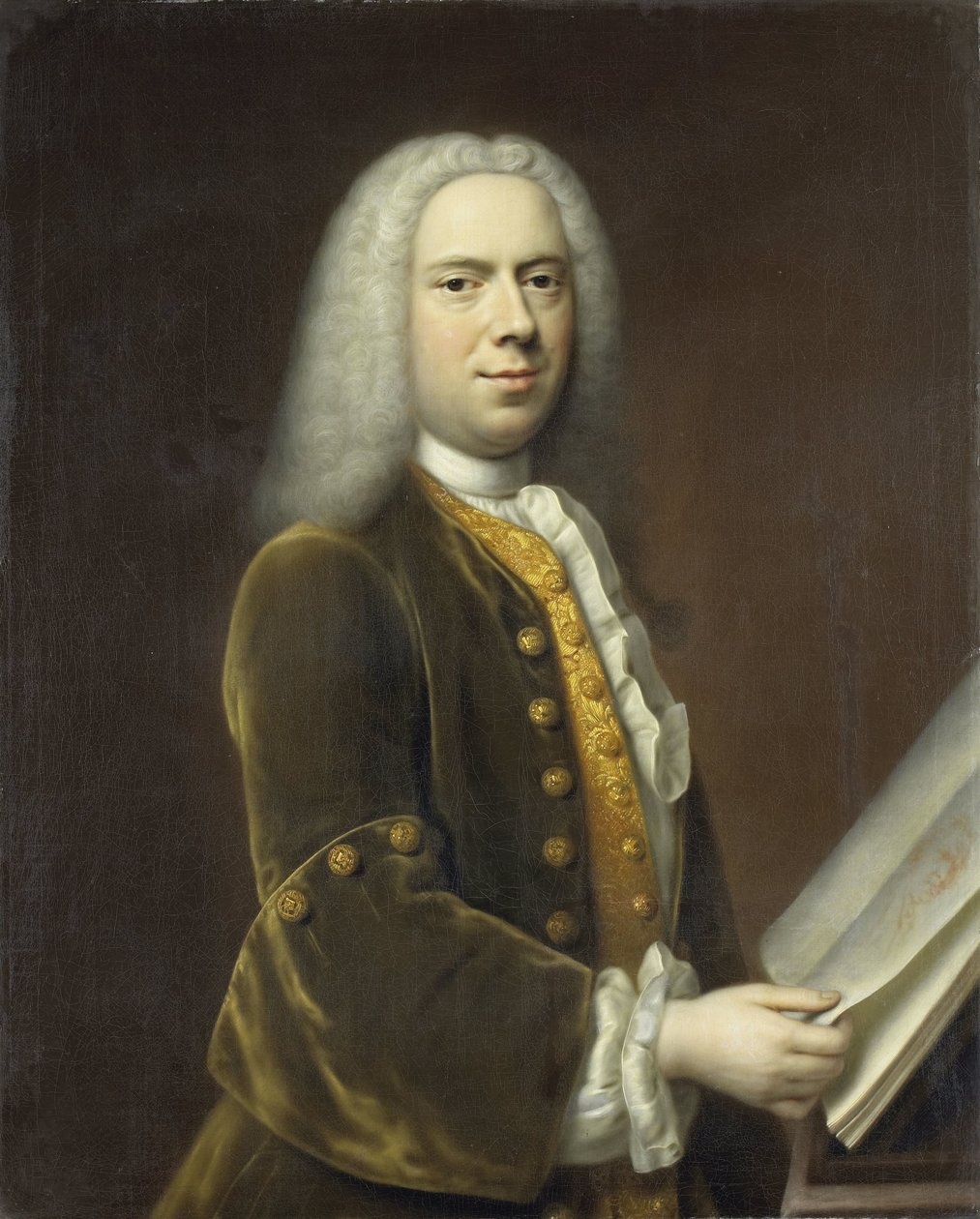 Retrato de um Homem, provavelmente Cornelis Troost (1696-1750) de Balthasar Denner
