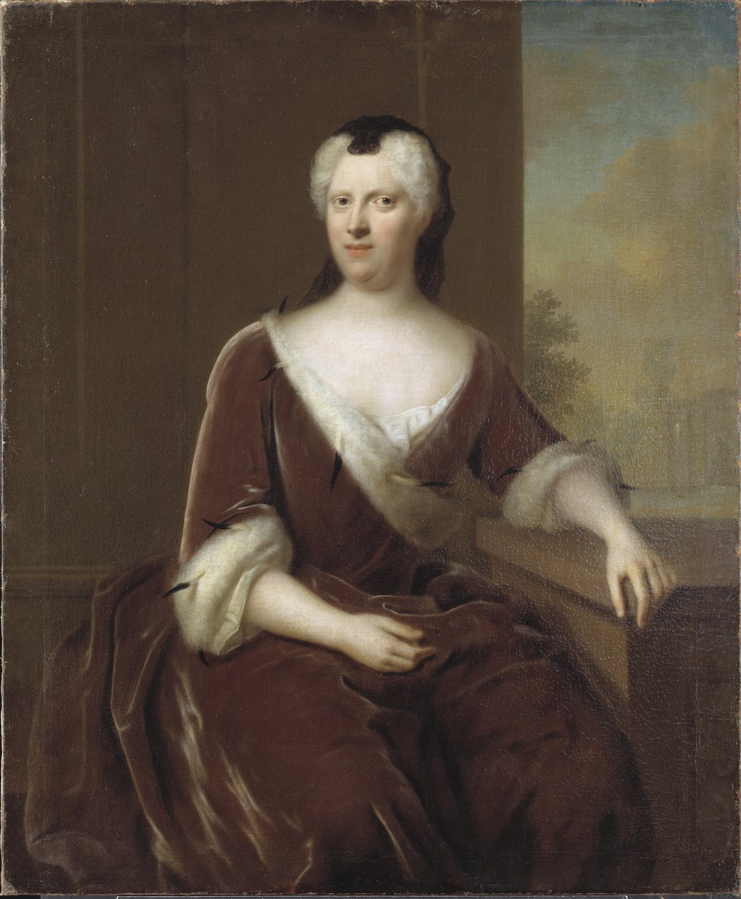 Princesse Albertine Frederique de Bade Durlach - Retrato de Margravine Albertina Frederica de Baden-Durlach (1682-1755), de Denner, Balthasar (1685-1749). Óleo sobre tela. Tamanho: 124x102 cm. Museu Nacional de Estocolmo de Balthasar Denner