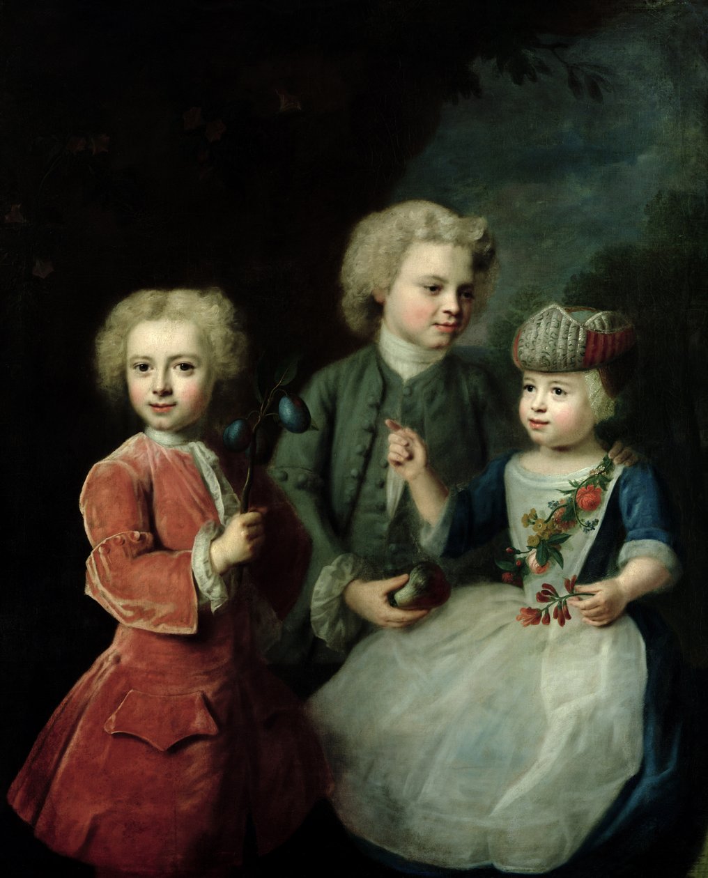 Os Filhos do Conselheiro Barthold Heinrich Brockes (1680-1747) de Balthasar Denner