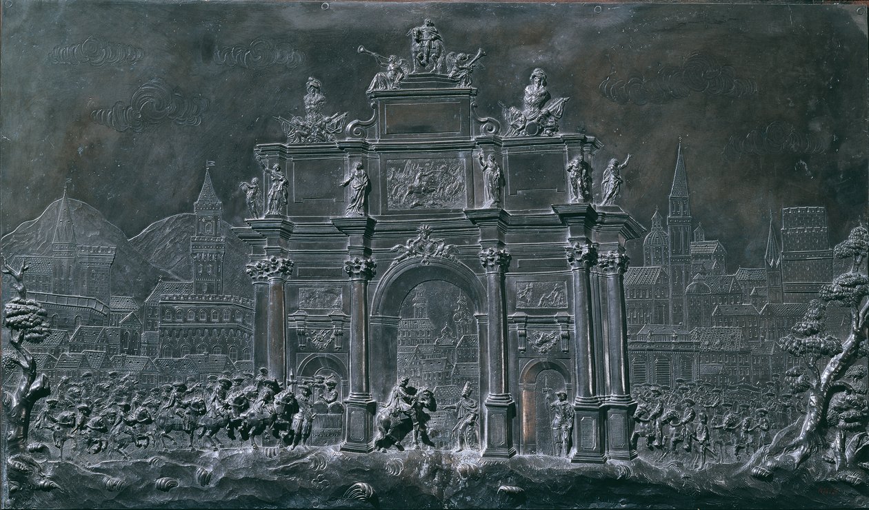 A entrada do Grão-Duque Francis Stephen de Lorena em Florença a 20 de Janeiro de 1739 de Balthasar Ferdinand Moll