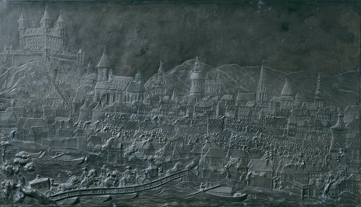 Cavalgada de Maria Theresa ao Monte da Coroação em Bratislava, a 25 de Junho de 1741 de Balthasar Ferdinand Moll