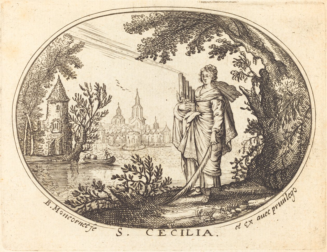Santa Cecília em uma paisagem de Balthasar Moncornet