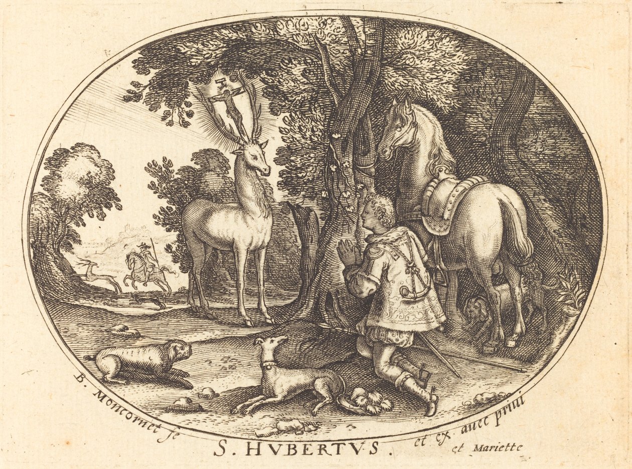 A Visão de São Hubert de Balthasar Moncornet