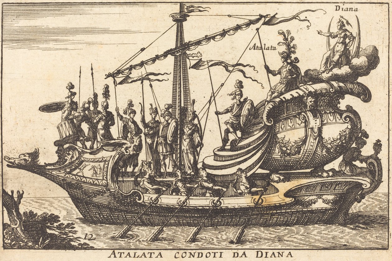 Atalanta condotti da Diana de Balthasar Moncornet after Remigio Cantagallina