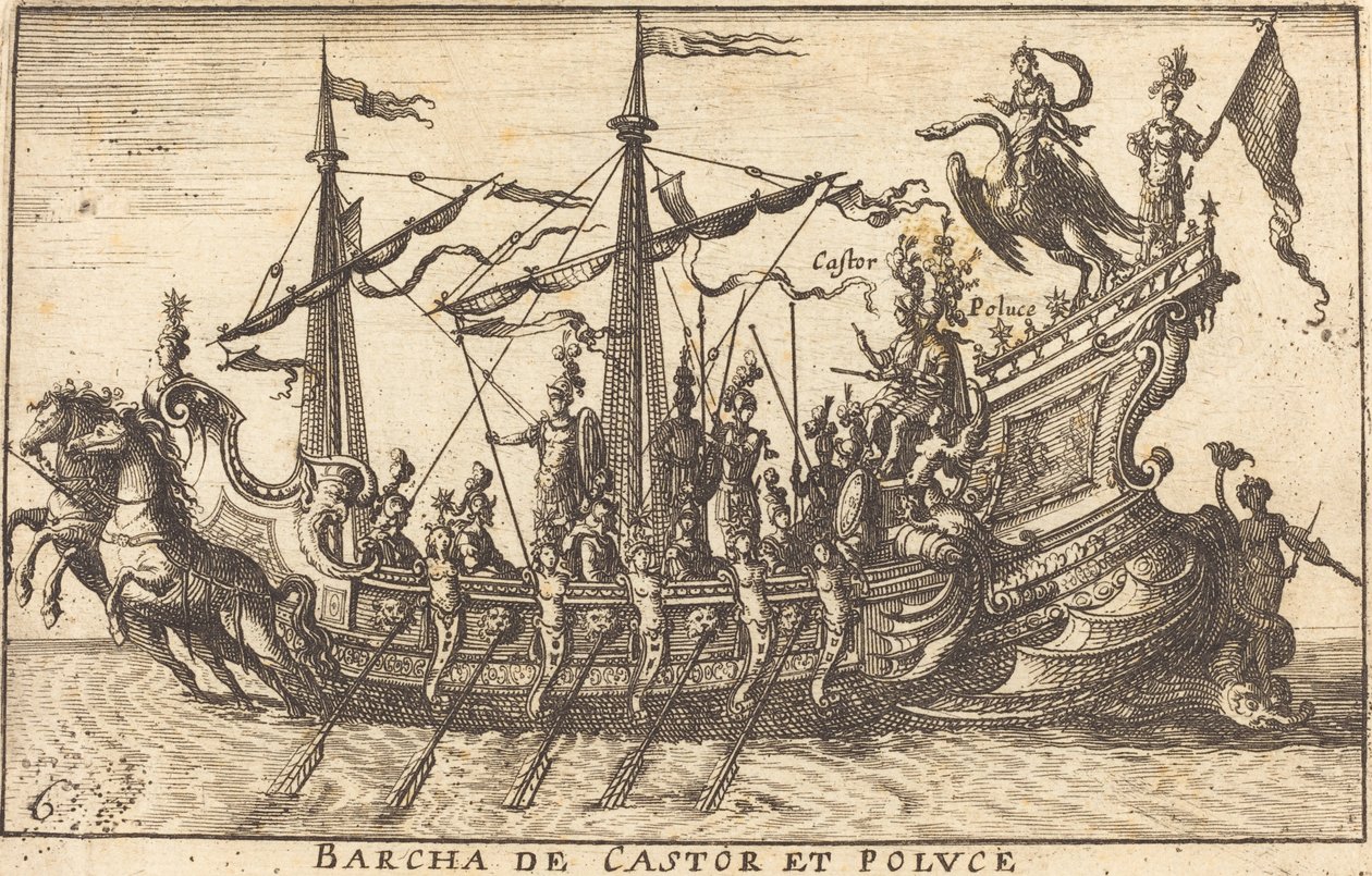 Bercha de Castor é Poluce de Balthasar Moncornet after Remigio Cantagallina