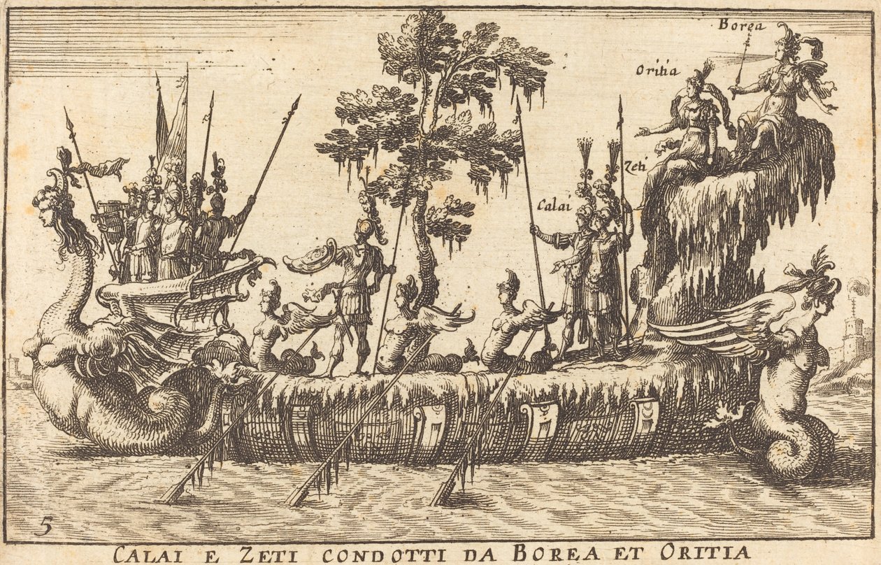 Calai e Zeti condotti da Borea et Oritia de Balthasar Moncornet after Remigio Cantagallina
