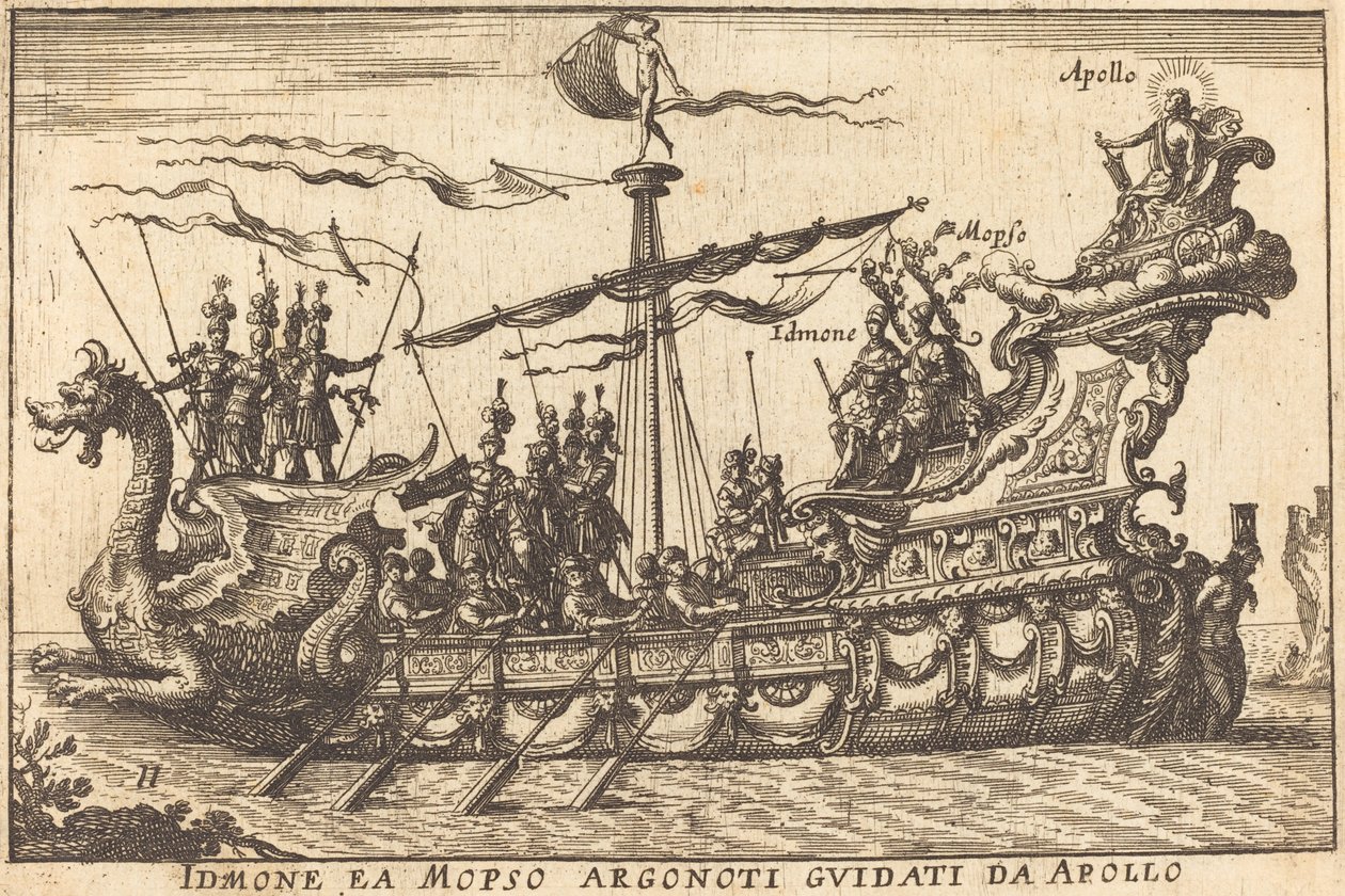 Identificou o Mopso Argonoti com os guias de Apolo de Balthasar Moncornet after Remigio Cantagallina