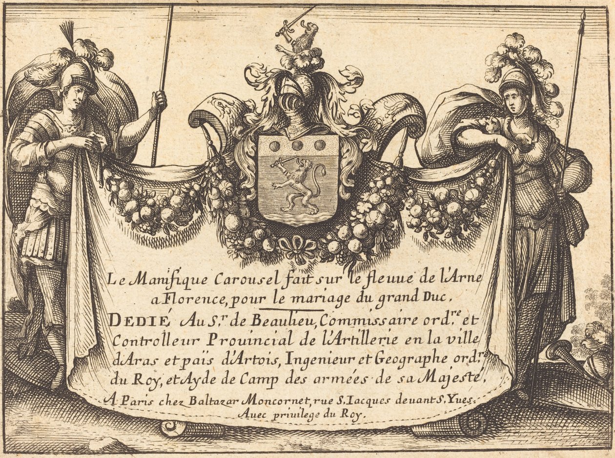 Folha de rosto de Balthasar Moncornet after Remigio Cantagallina