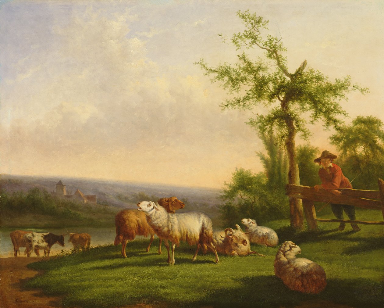 Paisagem pastoral com um rebanho de Balthasar Paul Ommeganck