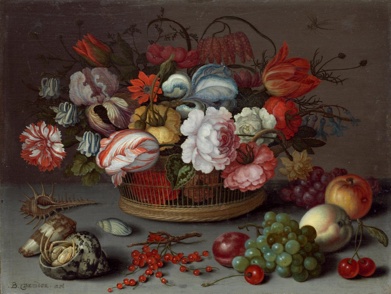 Cesta de Flores, c.1622 de Balthasar van der Ast