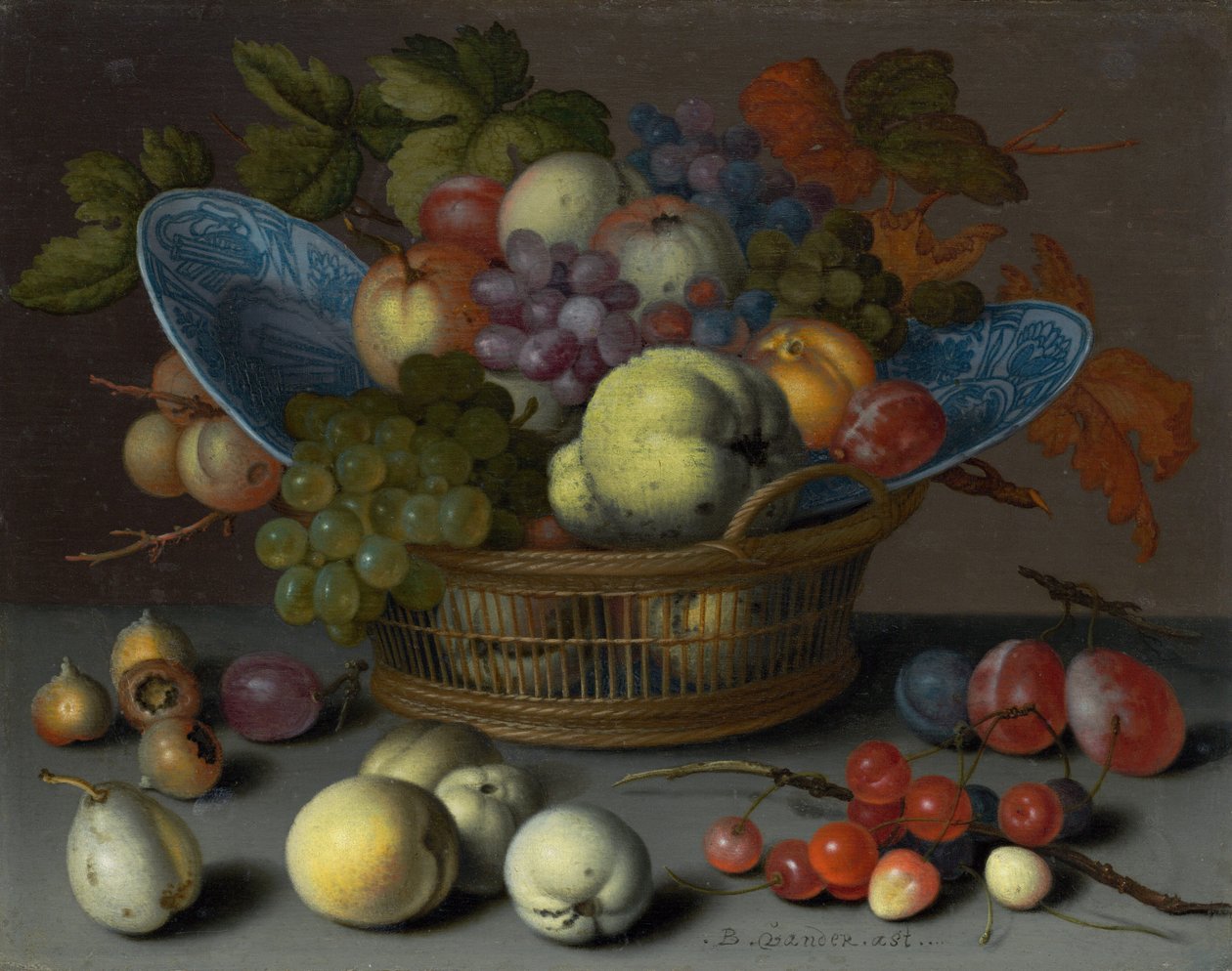 Cesta de Frutas, c. 1622. de Balthasar van der Ast
