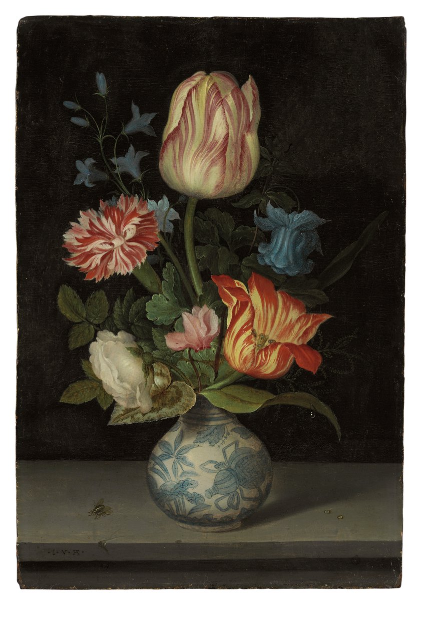Flowerpiece em um vaso Wanli de Balthasar van der Ast