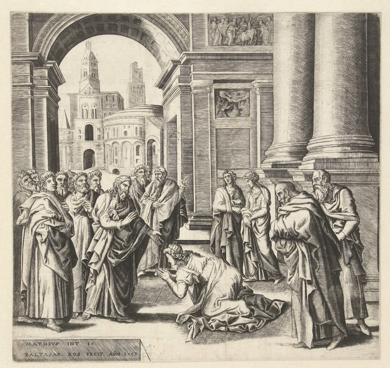 Cristo e esposa de Canaã de Balthazar van den Bos