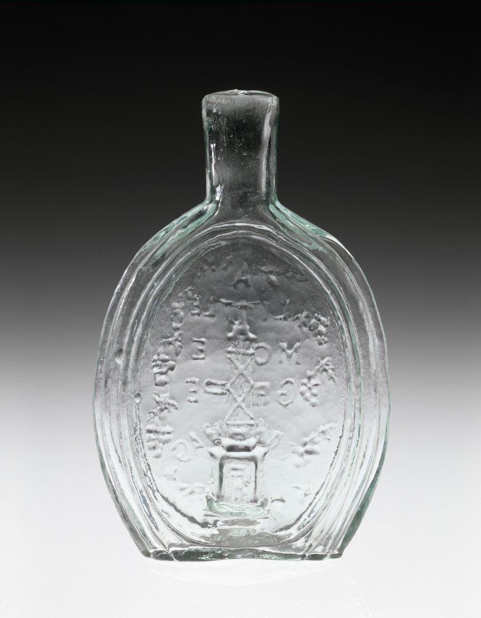 Frasco Figurado, c. 1847 (vidro sem chumbo) de Baltimore Glass Works