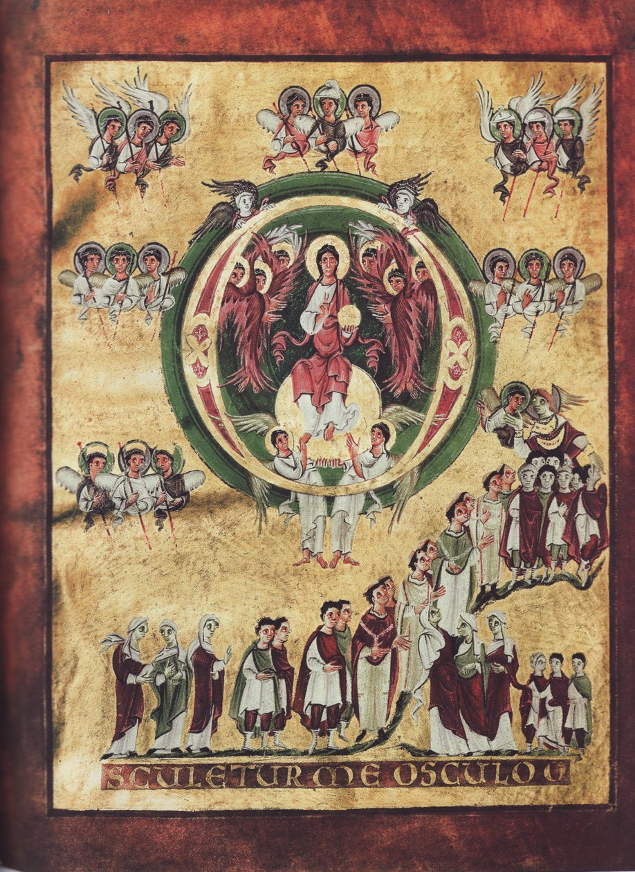 O inicial com Cristo e o Escolhido do Escolhido de Bamberg State Library