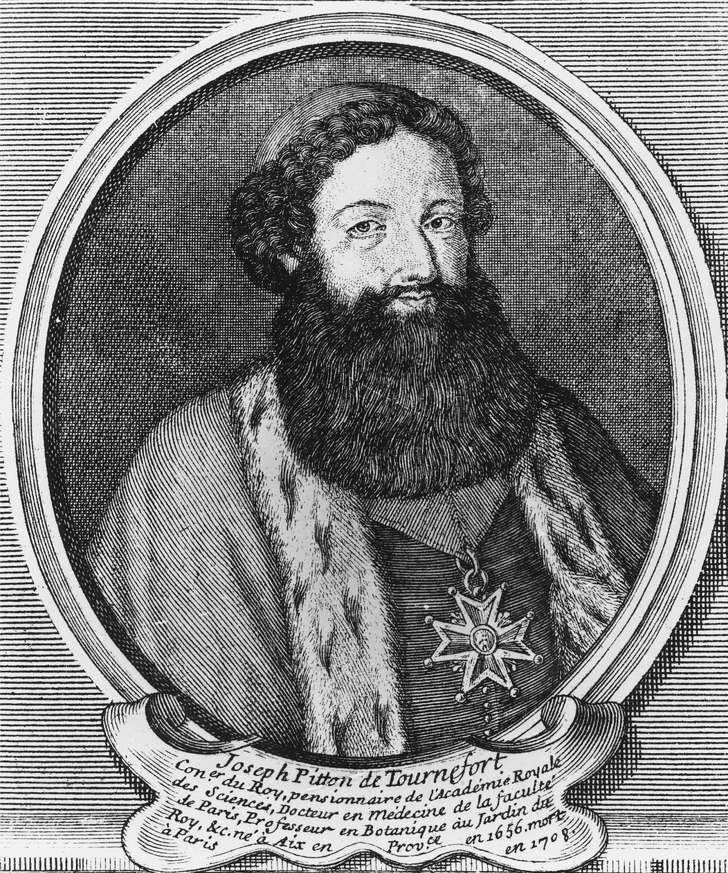 Gravura de Joseph Pitton de Tournefort de Baptistin Martin