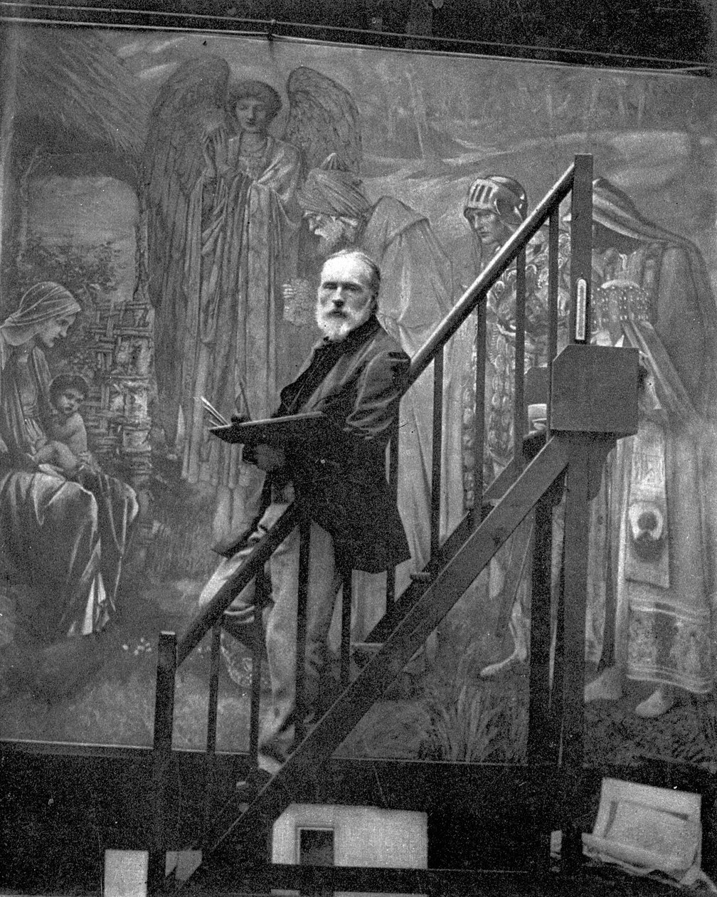 Sir Edward Burne-Jones a pintar 