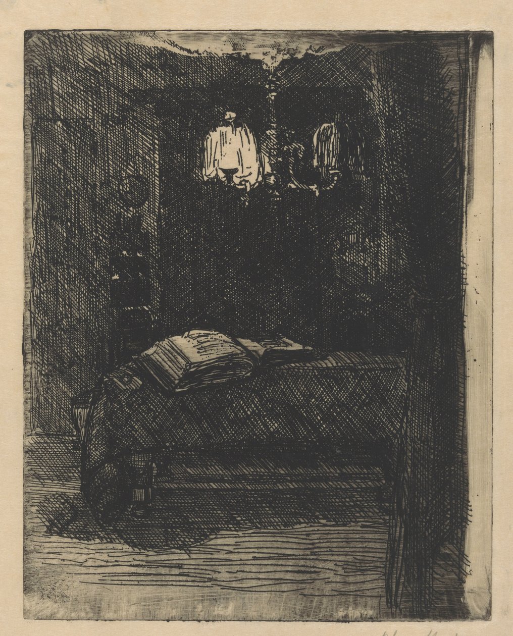 Mesa com livro aberto de Barbara Elisabeth van Houten (signed by artist)