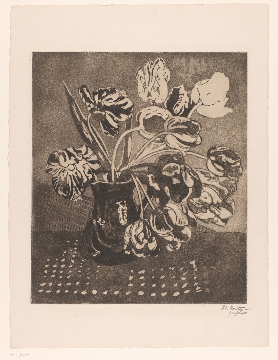 Tulipas em um jarro de Barbara Elisabeth van Houten (signed by artist)