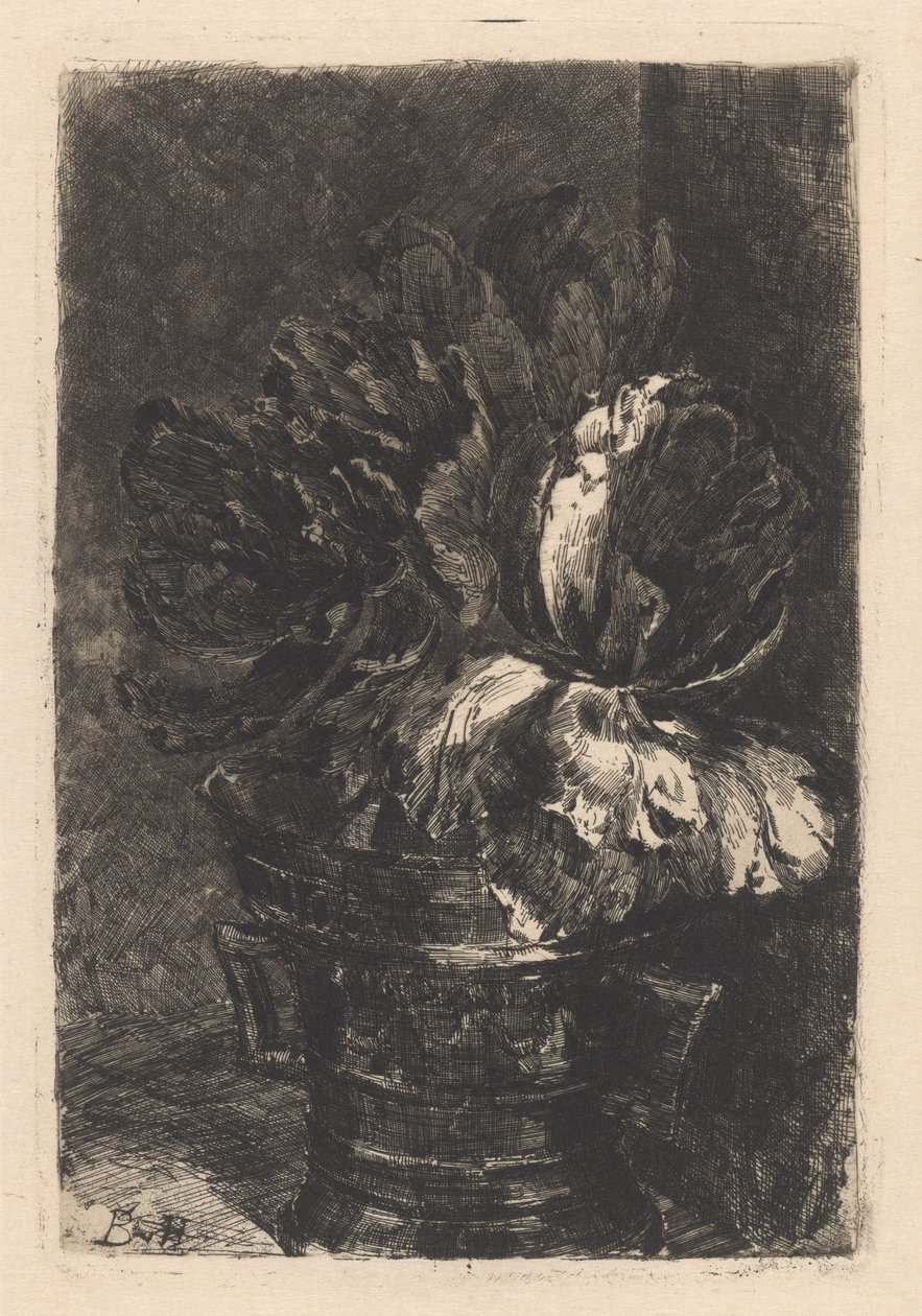 Tulipas em argamassa de cobre de Barbara Elisabeth van Houten