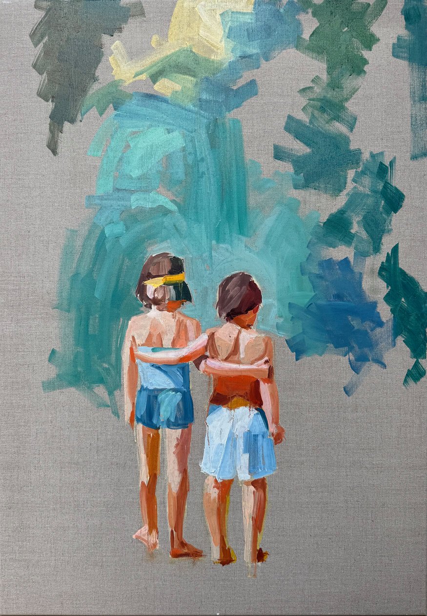 Agridoce 2, 2025, óleo sobre tela de linho de Barbara Hoogeweegen