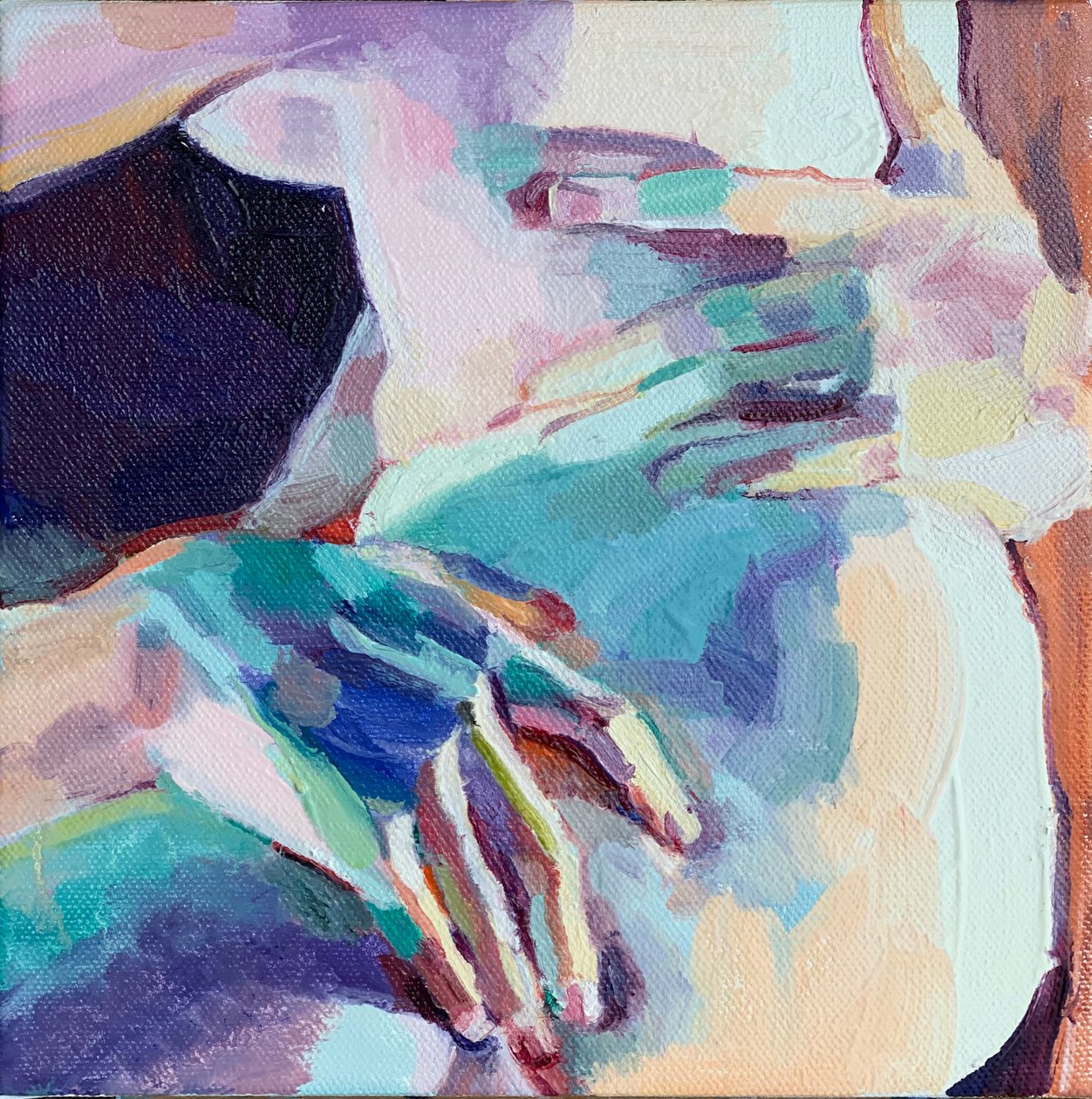 Mão 5, 2022 (óleo sobre tela) de Barbara Hoogeweegen