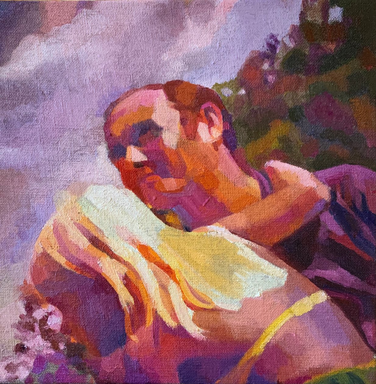 Vem aí uma tempestade, 2021 (óleo sobre tábua de lona) de Barbara Hoogeweegen