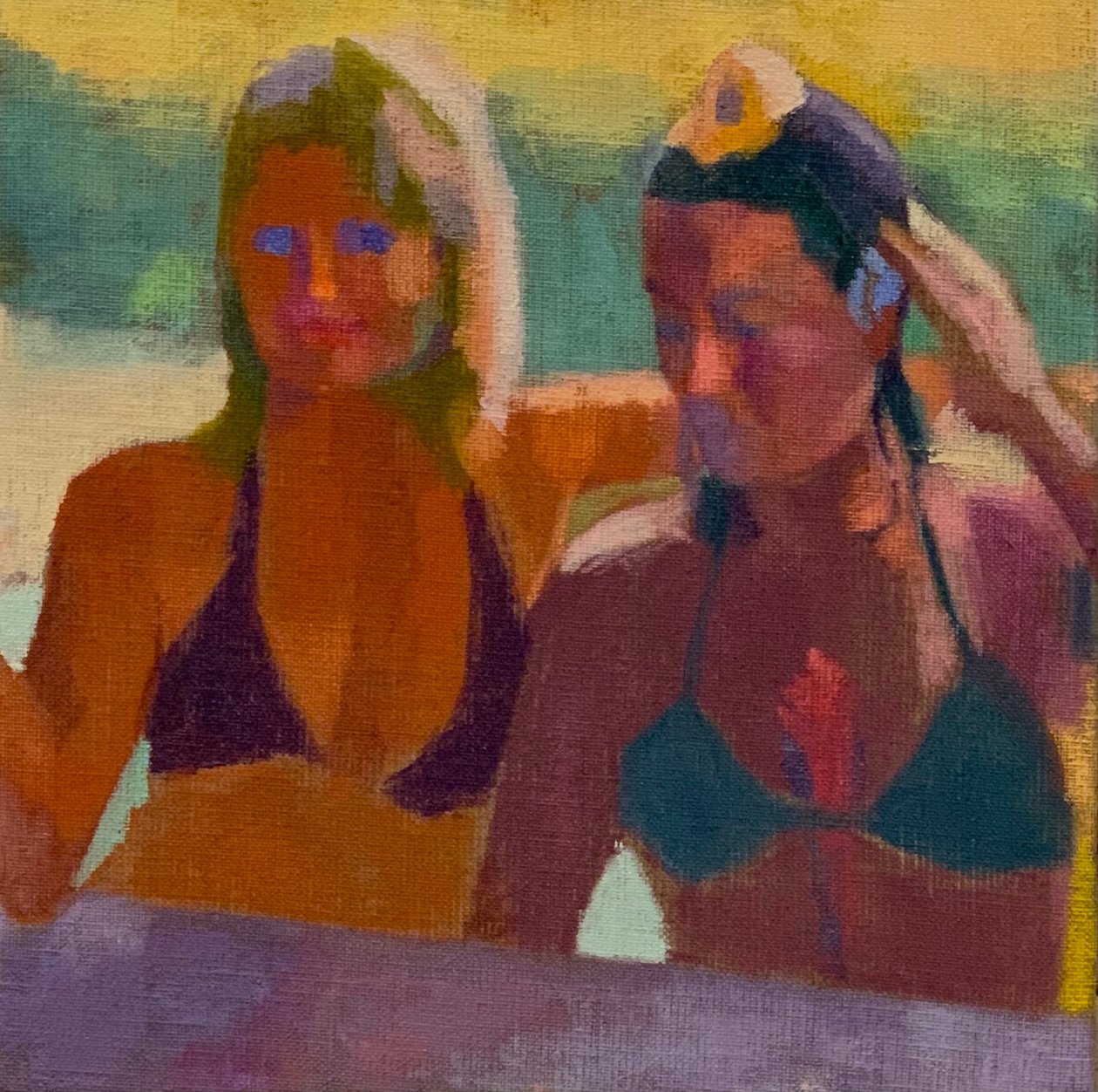 Sem título ,2021 (óleo sobre tábua de lona) de Barbara Hoogeweegen