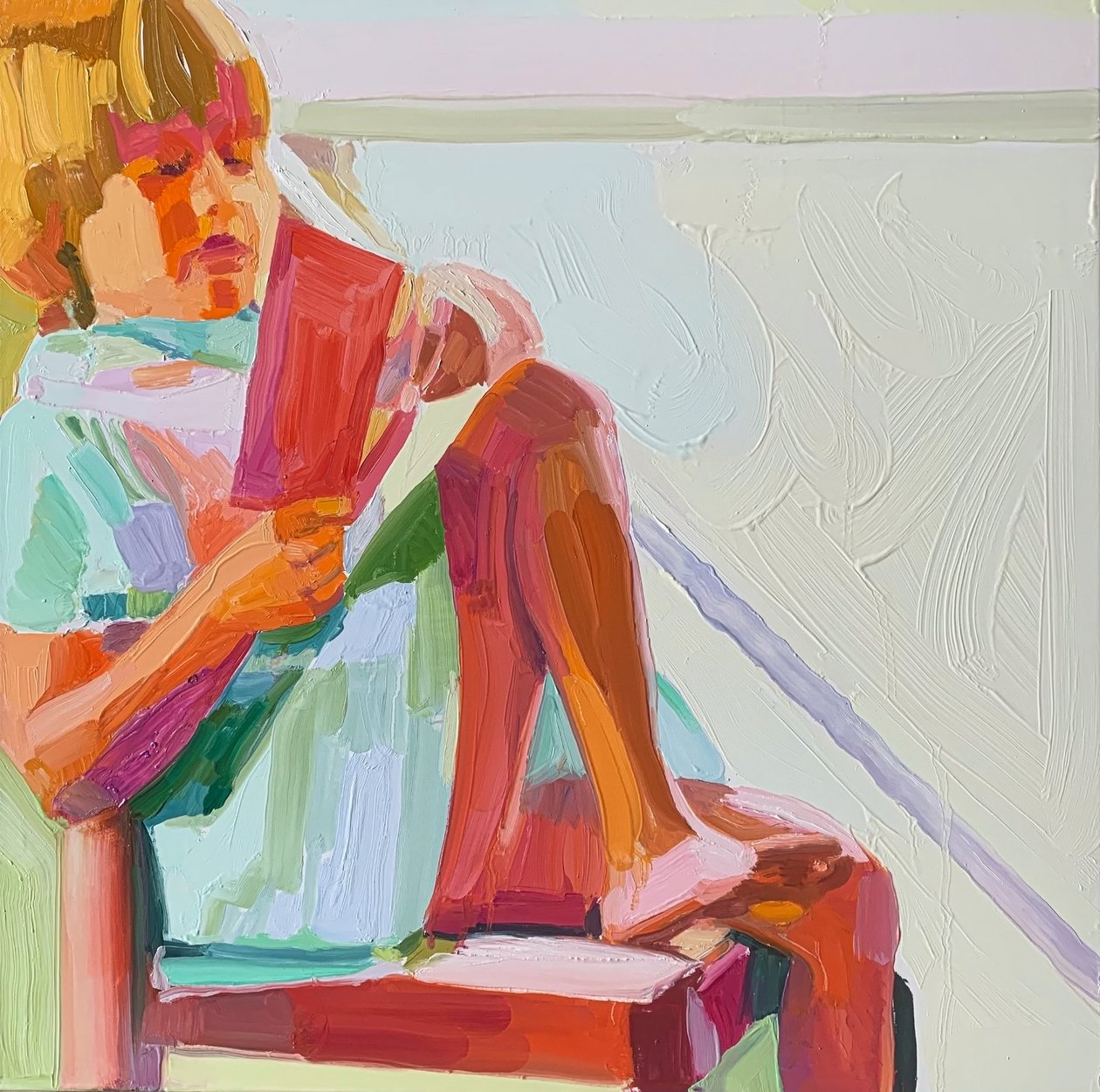 Sem título 7, 2021 (óleo sobre tela) de Barbara Hoogeweegen