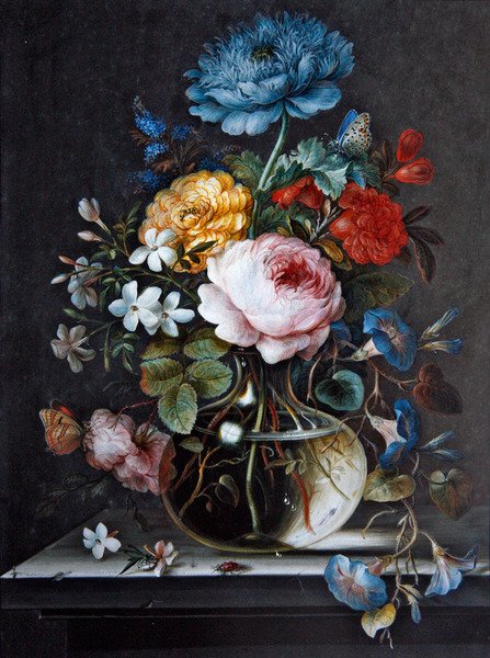 Vaso de Flores em Ledge (guache em vellum) de Barbara Regina Dietzsch