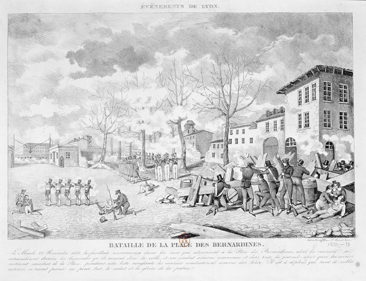 Revolta dos trabalhadores de seda de Lyon, 22 de novembro de 1831, 1832 de Bardoz